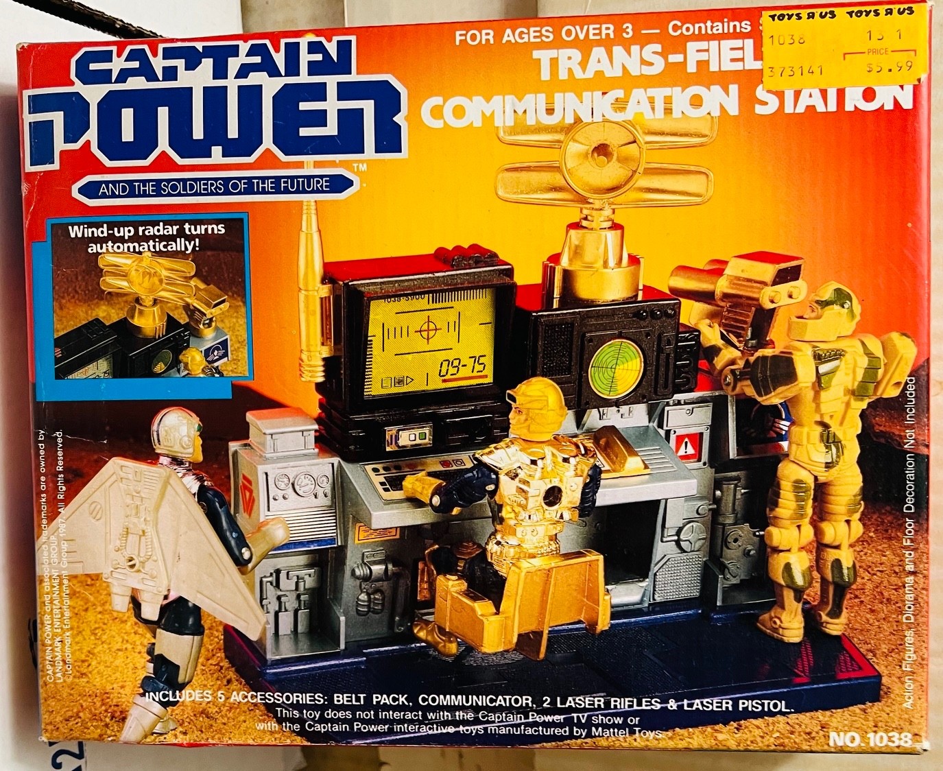 vintage Arco Mattel 1987 Captain Power Trans-Field Communication Station sealed