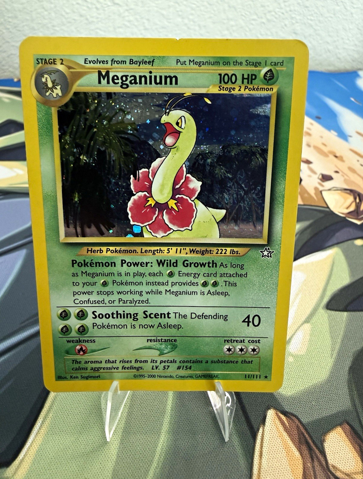 Pokemon Neo Genesis Meganium Holo Rare 11/111 Eng 100 HP Unlimited Pokemon Neo Genesis Meganium Holo Rare 11/111 Eng 100 HP Unlimited