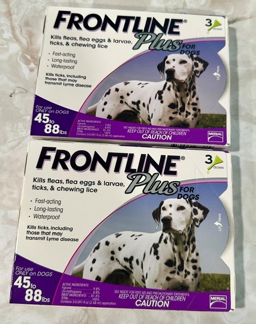 Frontline Plus For Dogs 45-88 Lbs | Purple | 6 doses | Authentic Vet Channel box Frontline Plus For Dogs 45-88 Lbs | Purple | 6 doses | Authentic Vet Channel box