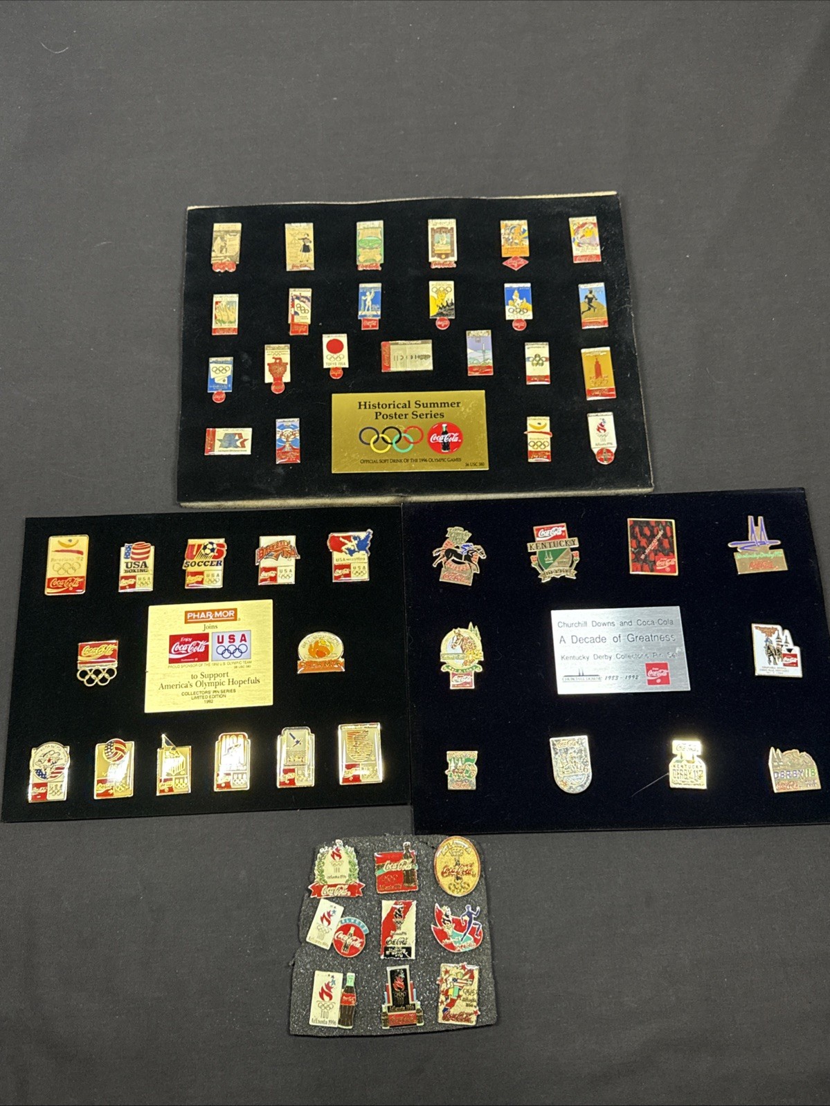 Huge Group Lot Of Vintage Coca-Cola Pins- Olympic & Kentucky Derby Huge Group Lot Of Vintage Coca-Cola Pins- Olympic & Kentucky Derby