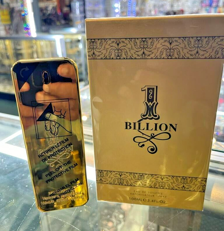 1 One Billion for Men Eau de Toilette EDT for Men 3.4 oz 100 ml In Original BOX