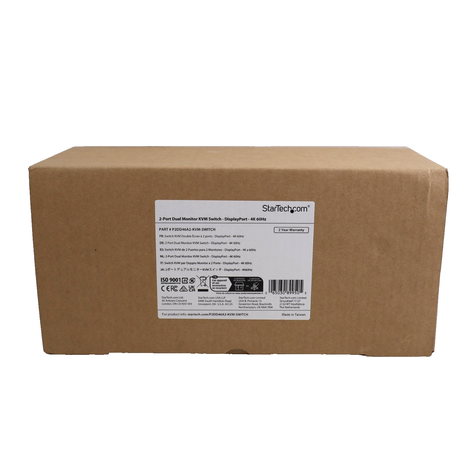 StarTech.com 2-Port Dual-Monitor DisplayPort KVM Switch 4K, P2DD46A2-KVM-SWITCH StarTech.com 2-Port Dual-Monitor DisplayPort KVM Switch 4K, P2DD46A2-KVM-SWITCH