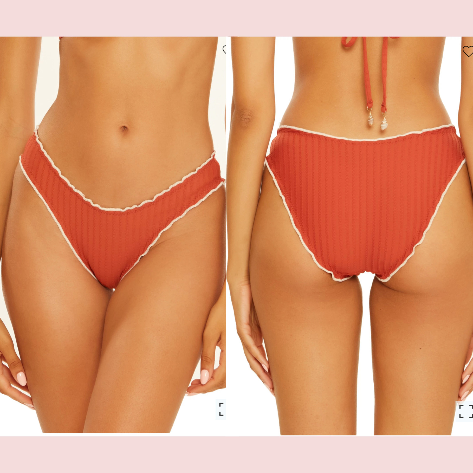 NEW $68 Isabella Rose [ Large ] Maui Hipster Bikini Bottom in Copper #5710