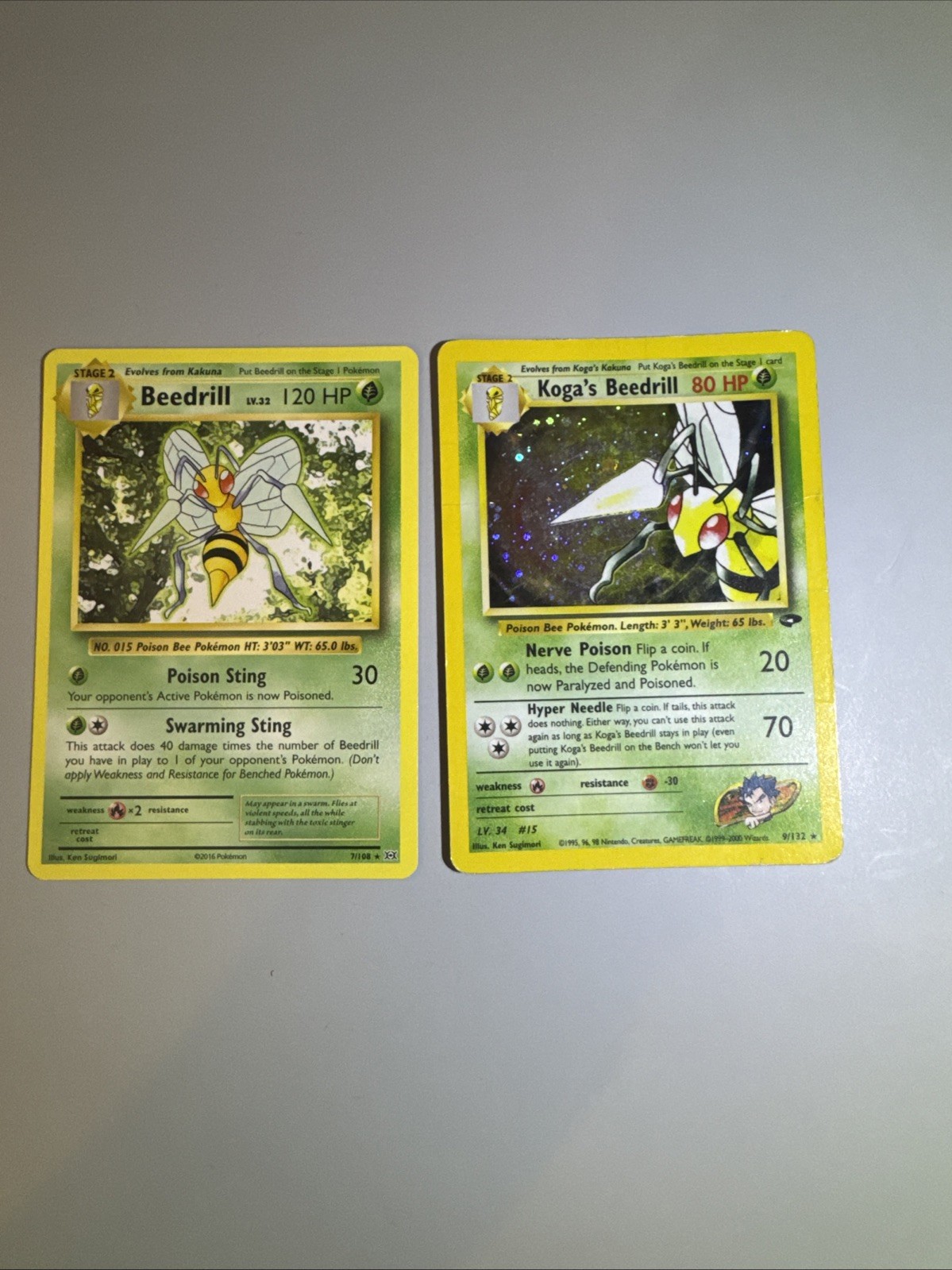 Koga\'s Beedrill Gym Challenge Holo Pokemon TCG (HP) + XY Evolutions Beedrill