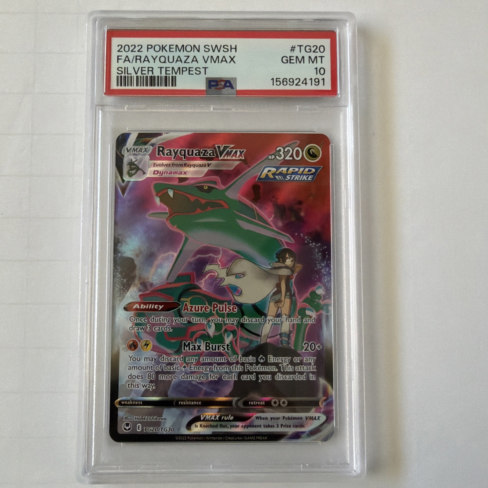 Rayquaza VMAX TG20/TG30 Swsh12: Silver Tempest - PSA 10 Rayquaza VMAX TG20/TG30 Swsh12: Silver Tempest - PSA 10