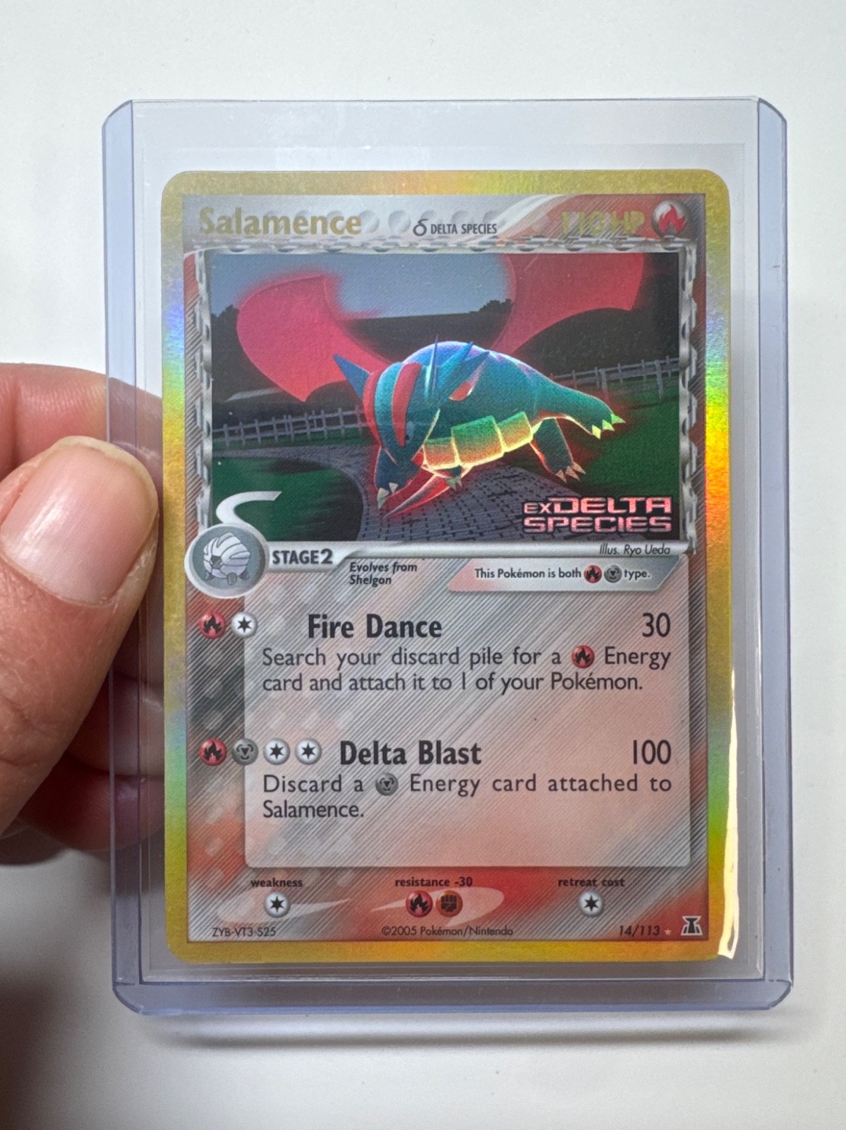 Rare Salamence EX Delta Species Stamped 14/113 Pokémon TCG  LP+