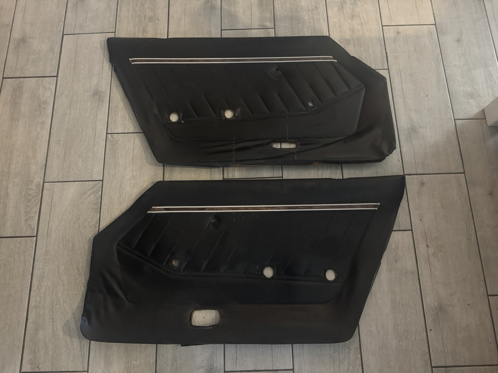 1977-78 Datsun 280z Pair Door Panels Cards Assembly Left Right Black LH RH