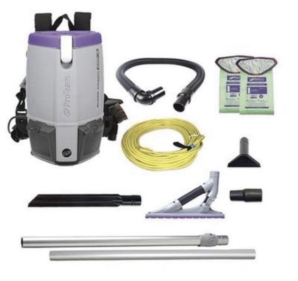 ProTeam Super Coach Pro 6 w/ Problade Carpet Tool Kit Backpack Vacuum Cleaner ProTeam Super Coach Pro 6 w/ Problade Carpet Tool Kit Backpack Vacuum Cleaner