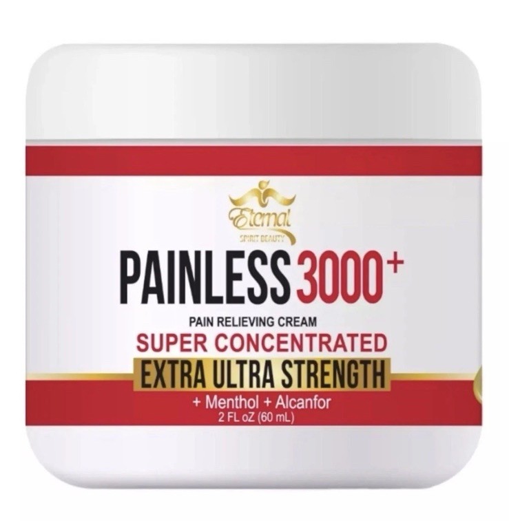 ETERNAL PAINLESS PAIN RELIEVING CREAM NEW REINFORCED  2 OZ EXTRA ULTRA STRENGTH