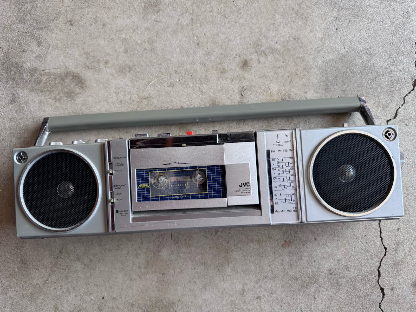 JVC RC S55JW Mini Boombox Portable Cassette CQ-55K Tape Working READ JVC RC S55JW Mini Boombox Portable Cassette CQ-55K Tape Working READ
