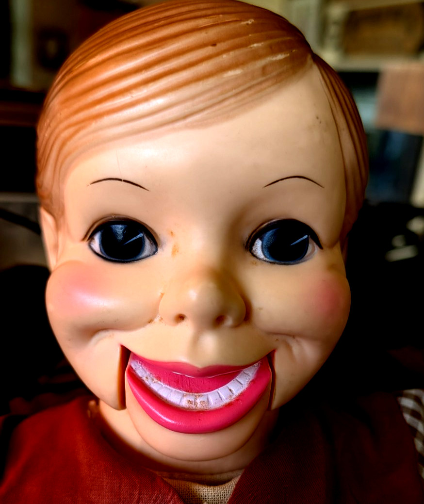 Vintage Willie Talk Ventriloquist Doll 70s Horseman Creepy prop As Is (A12)