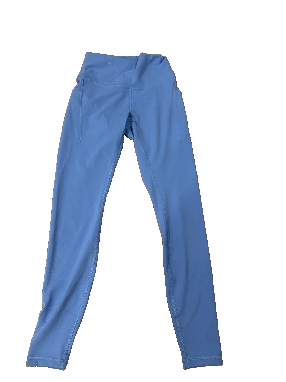 Lululemon Women’s Sky Blue High Rise Leggings Pants Side Pockets Size 6