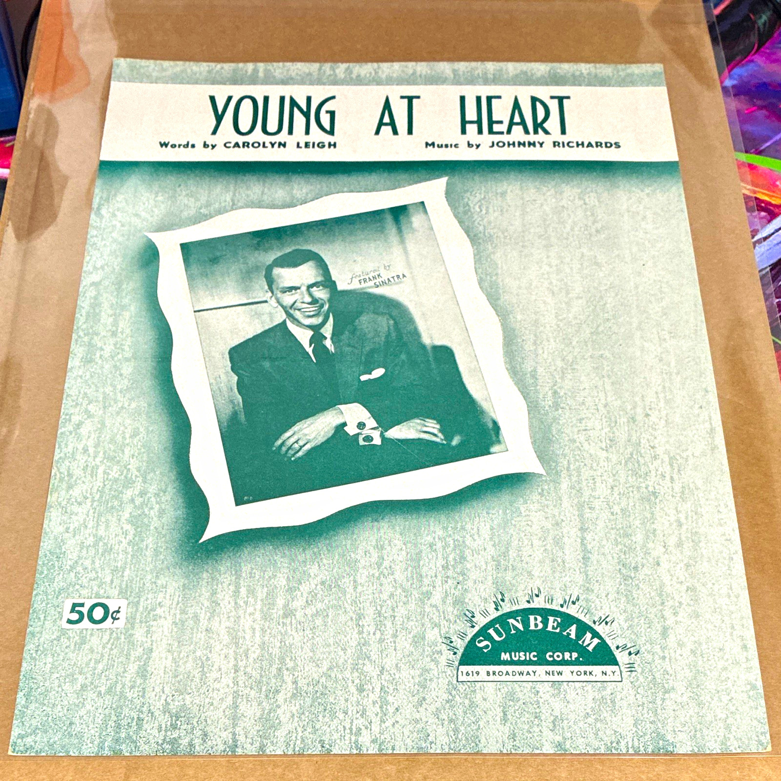 Vintage 1954 Young At Heart Sheet Music Frank Sinatra Sunbeam Music 