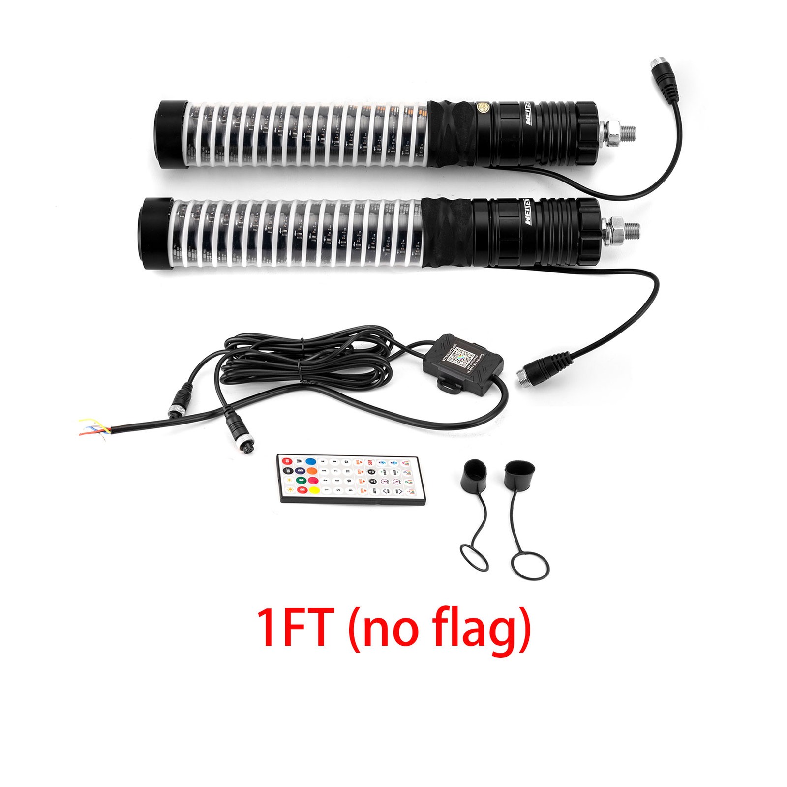 1FT/2FT/3FT Thick LED Whip Spiral Chasing RGB Fat COB Whip Lights For RZR XP1000