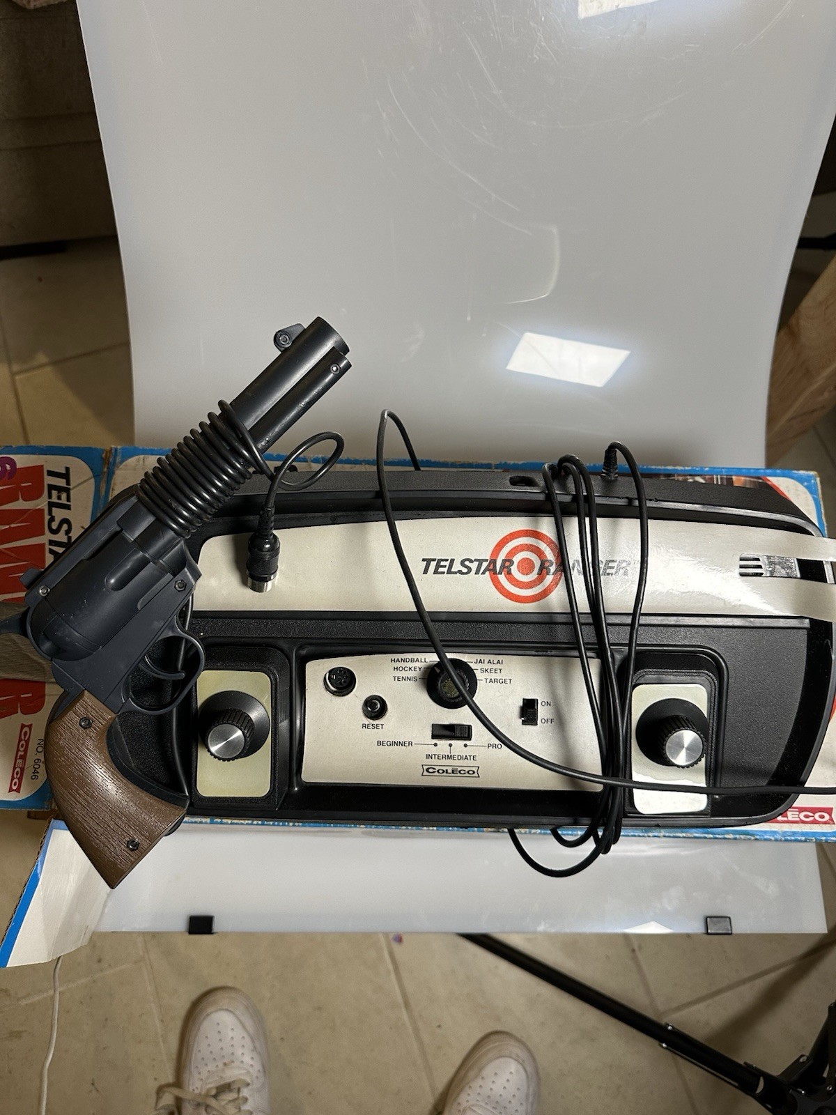Vintage 1977 Coleco Telstar Ranger 6046 Console Gun Controllers AC Adapter AS-IS