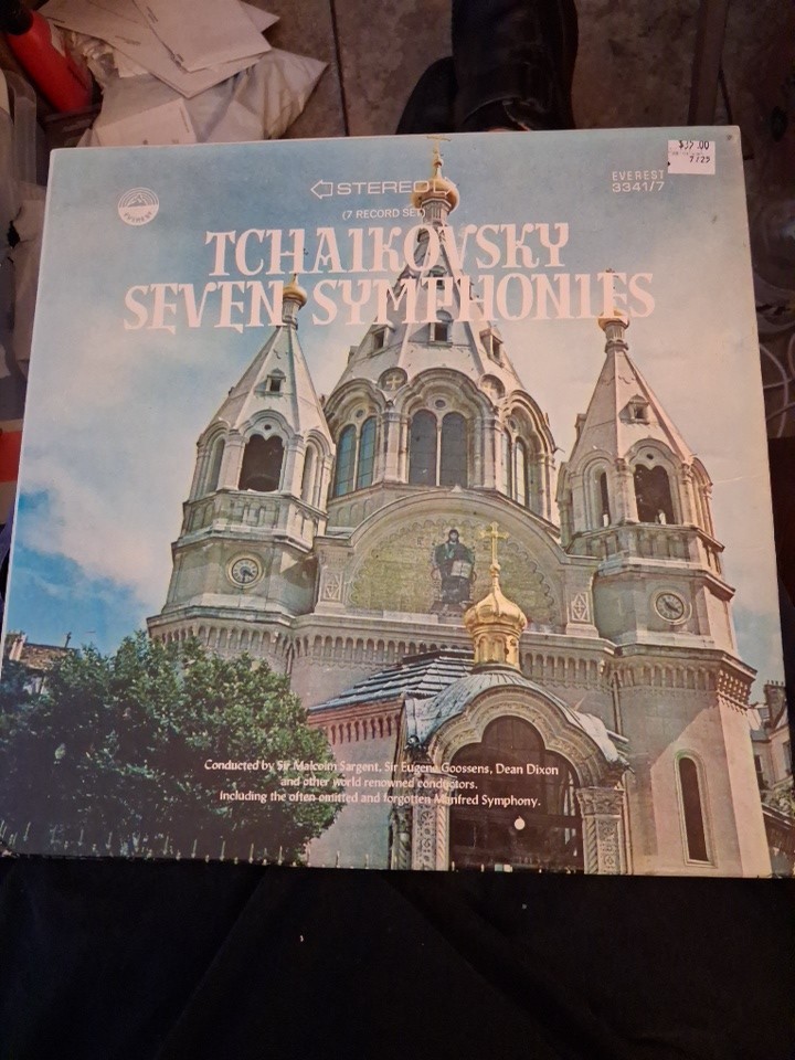 7 RECORDS SET W/BOX-TCHAIKOVSKY-SEVEN SYMPHONIES-EVERST 3341/7-US 1073