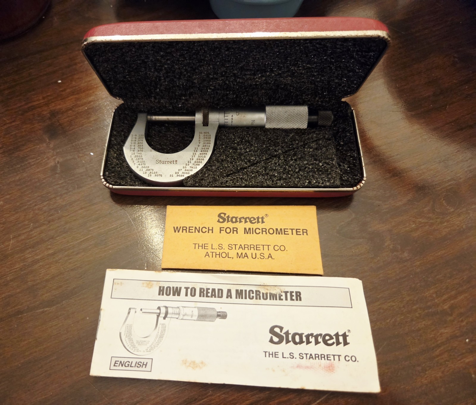 The L.S. Starrett Co. No. 230 Outside Micrometer 0-1 Inch