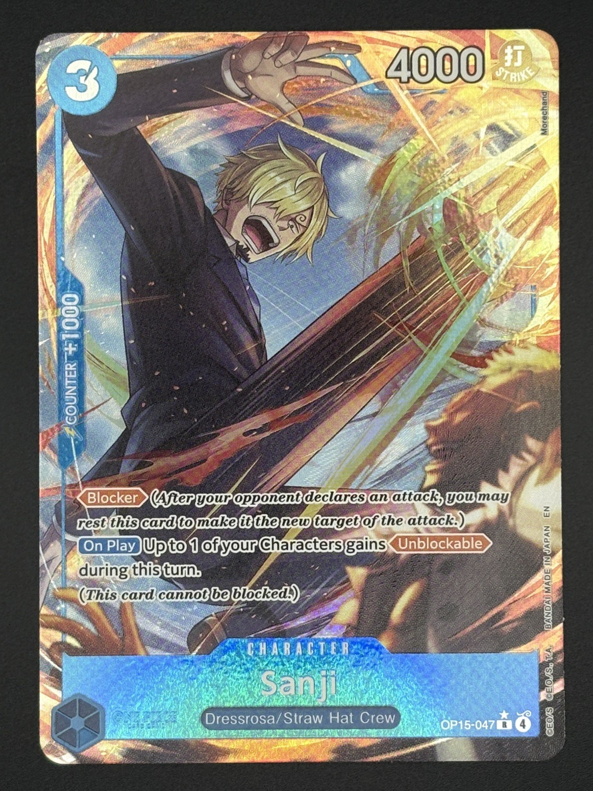 Sanji OP15-047 Rare Alt Art Foil Adventure on Kami's Island One Piece English NM Sanji OP15-047 Rare Alt Art Foil Adventure on Kami's Island One Piece English NM