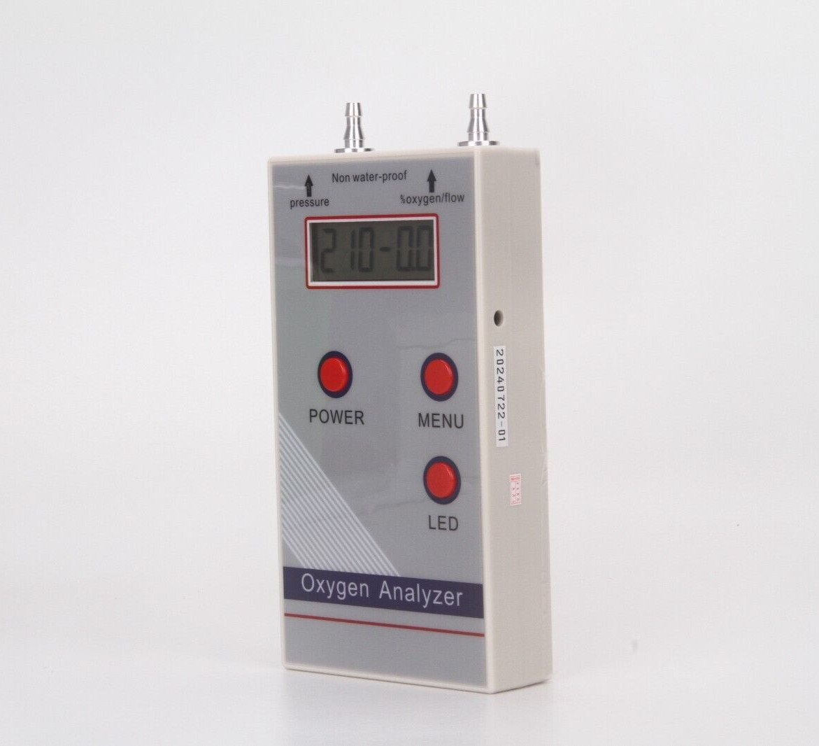 Ultrasonic O2 Analyzer Tester Oxygen Concentration Purity Detector LCD Backlit
