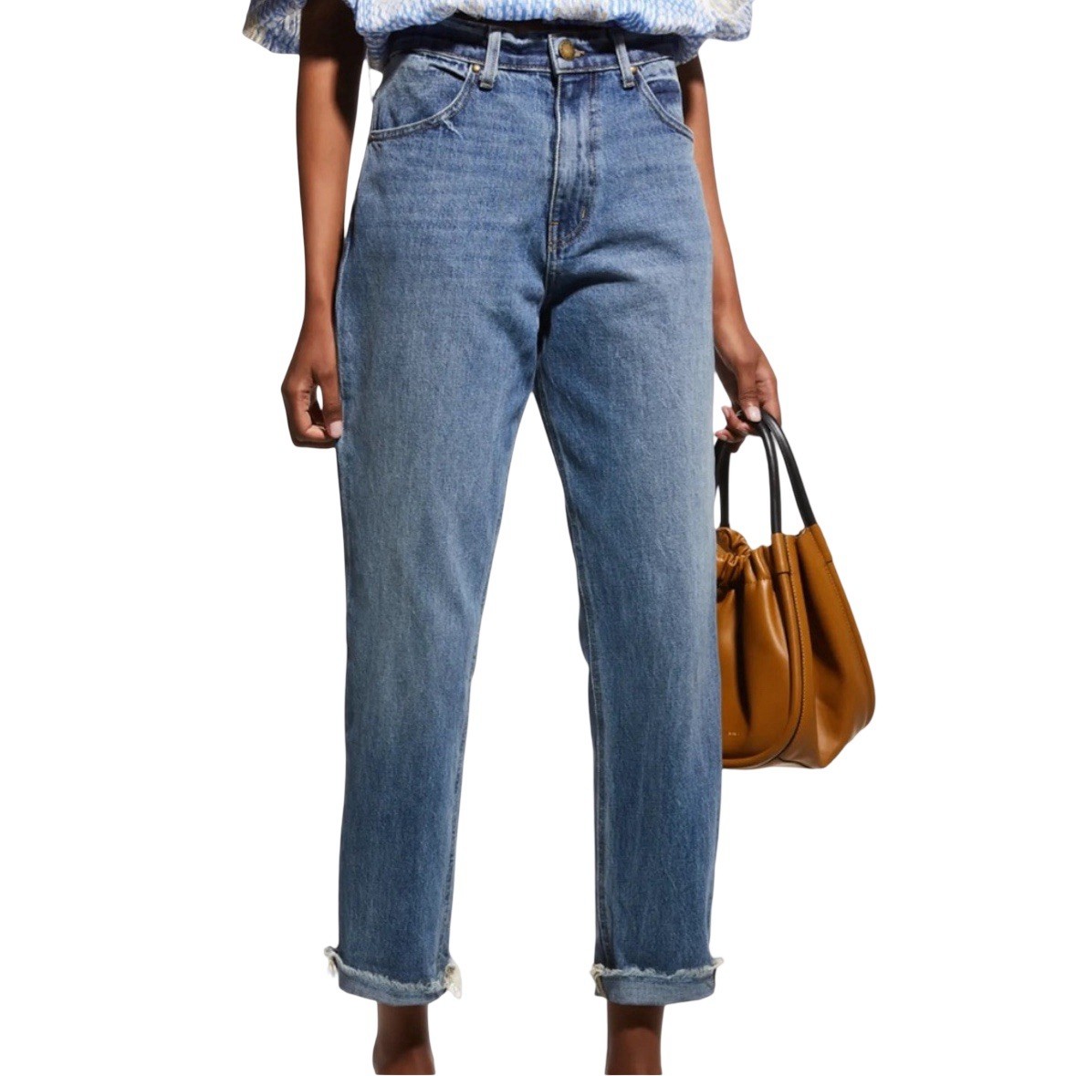 THE GREAT Slouch Taper 100% Cotton Medium Wash Blue Denim High Rise Jeans 28 THE GREAT Slouch Taper 100% Cotton Medium Wash Blue Denim High Rise Jeans 28