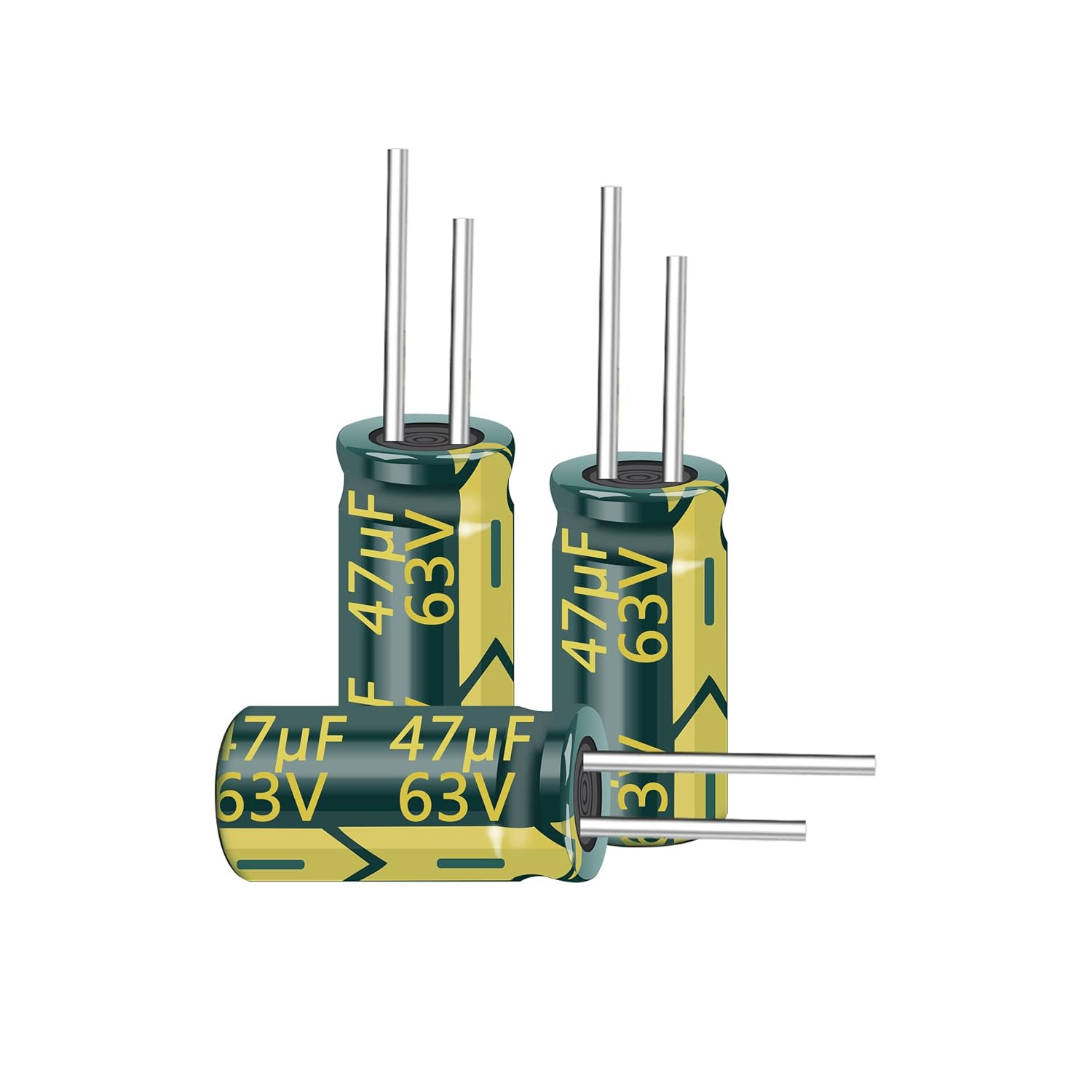 20Pcs 63V 47Uf 6X12Mm Aluminum Electrolytic Capacitors | High Frequency Low