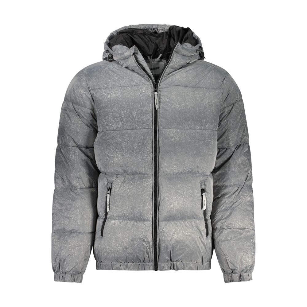 Guess Jeans Men\'s Gray Polyamide Bomber Jacket