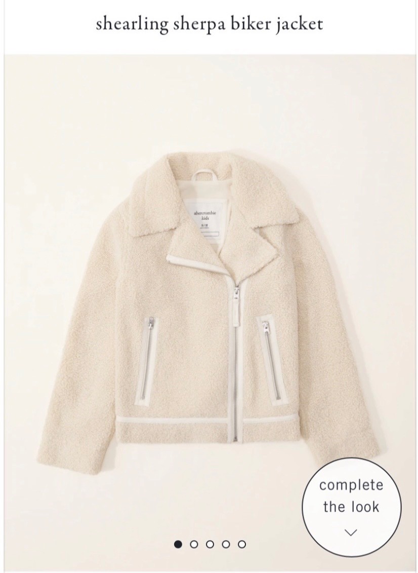 Abercrombie Kids Sherpa Fleece Zip Jacket Girls 15/16 Ivory Cozy Abercrombie Kids Sherpa Fleece Zip Jacket Girls 15/16 Ivory Cozy