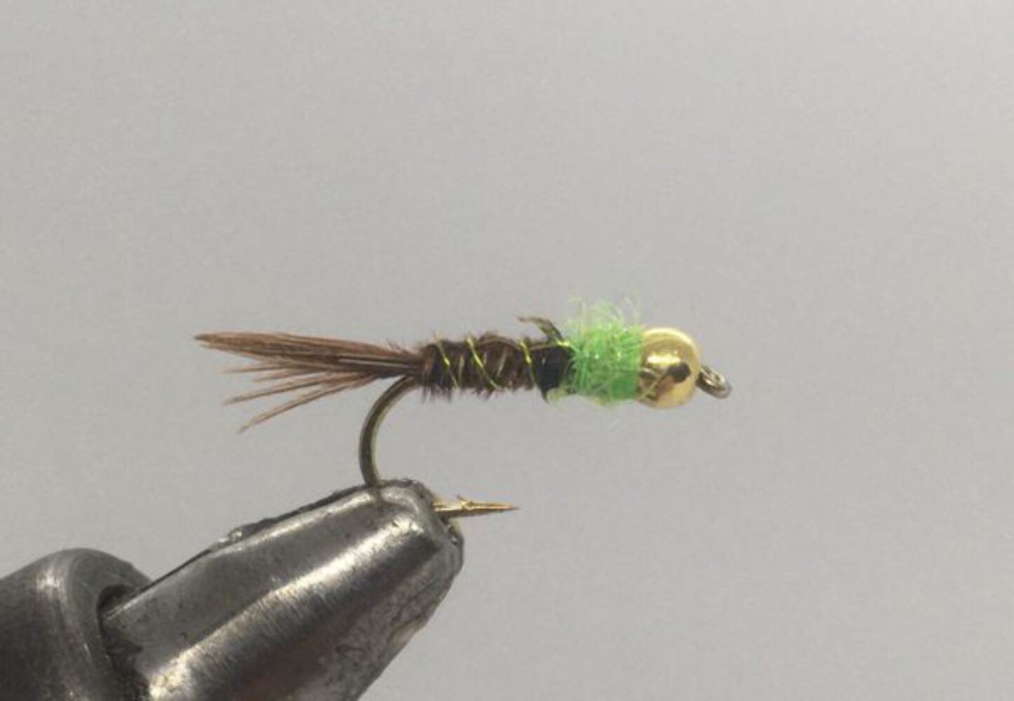 One Dozen (12) Beadhead Frenchie Green, Nymph- Strike Fly Company