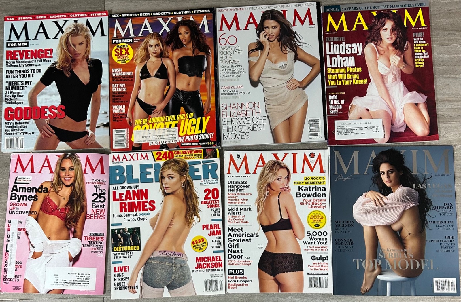 Maxim Magazines Lot Of 8 various Maxim Magazines Lot Of 8 various