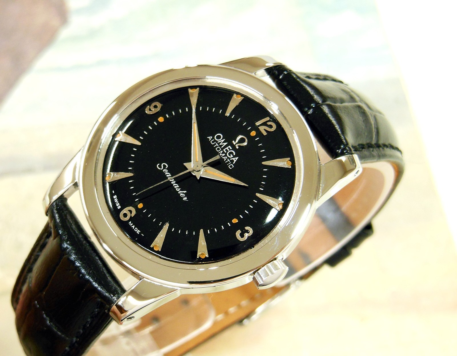 1952 Vintage OMEGA Seamaster Automatic, Stunning BLACK Dial, Serviced / warranty