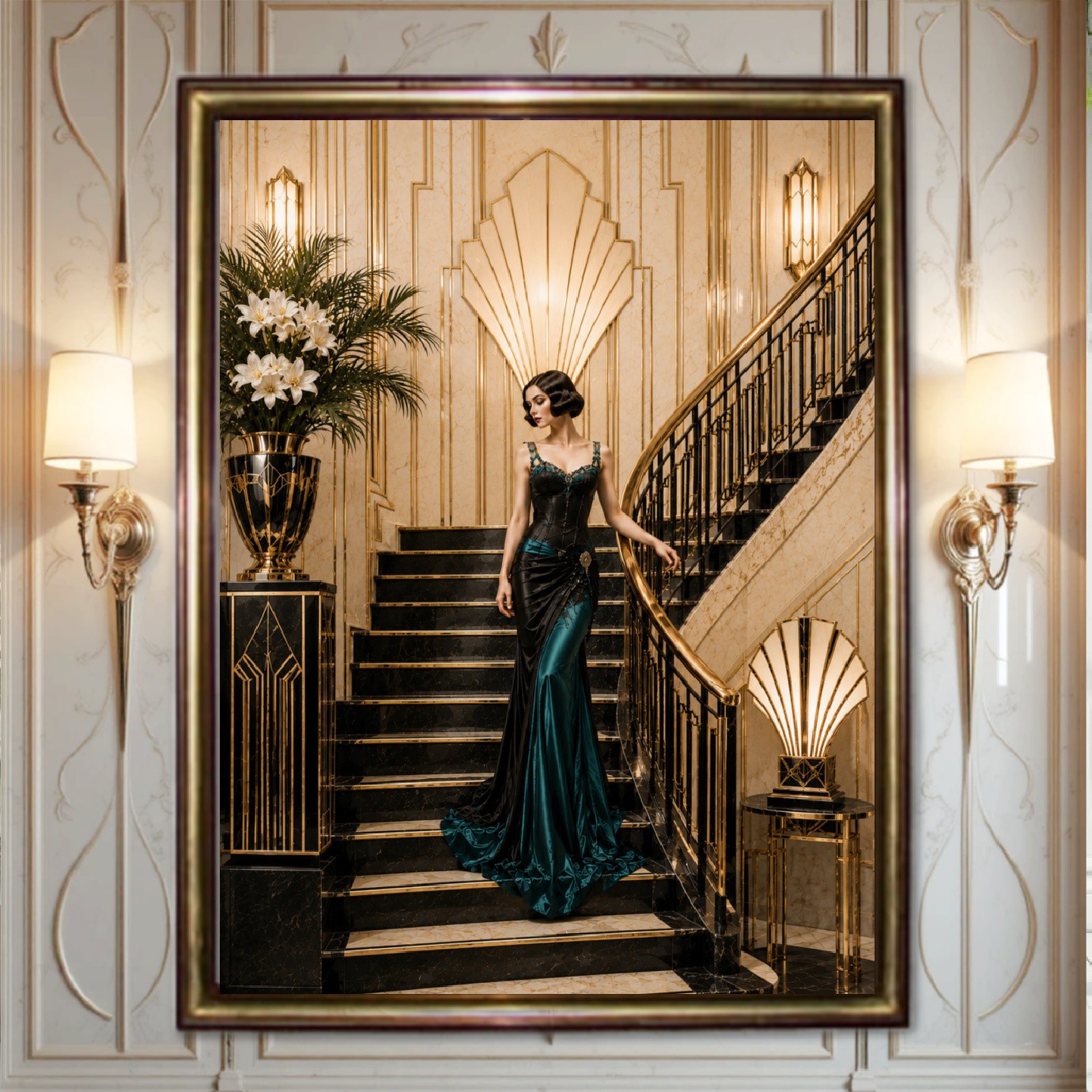 Art Deco Gatsby Print Poster Flapper Vintage 1930s Style Dancer Wall Art 391