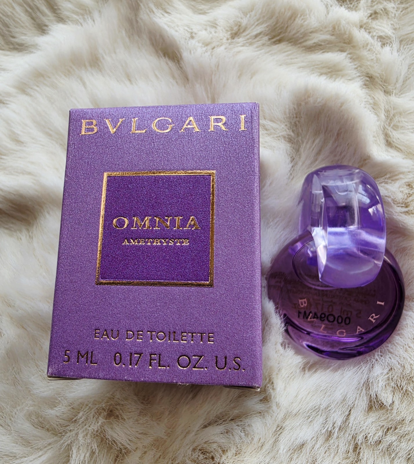 Bvlgari Omnia Amethyste Eau de Toilette Mini Splash 5ml / 0.17 oz New in Box