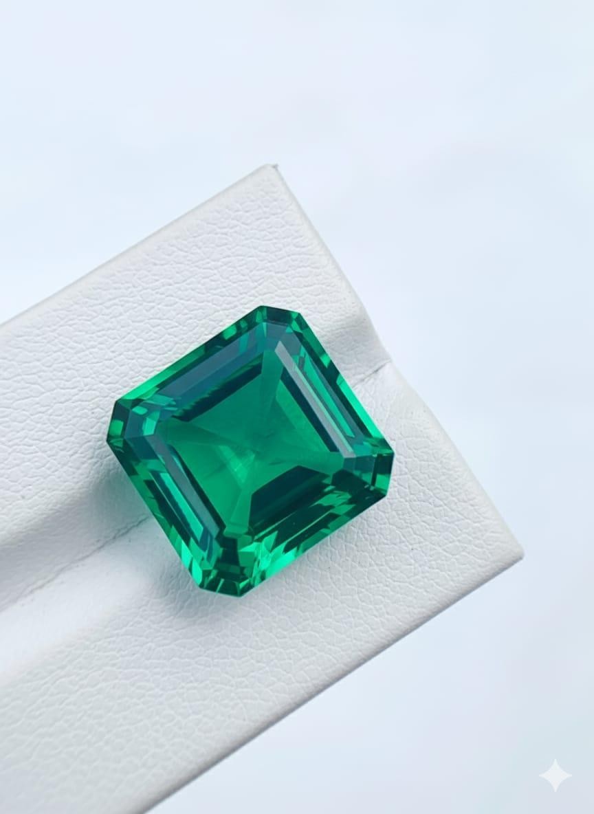 AAA 8x8 MM Flawless  Lab Grown Emerald Asscher Cut VS1  Quality Loose Gemstone
