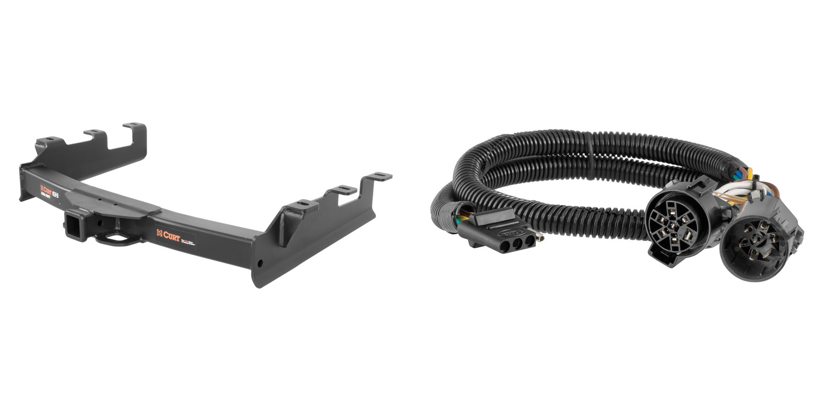 CURT Class 5 Trailer Hitch And 4-Way Flat Wiring Harness Fits USCAR 15302-55384