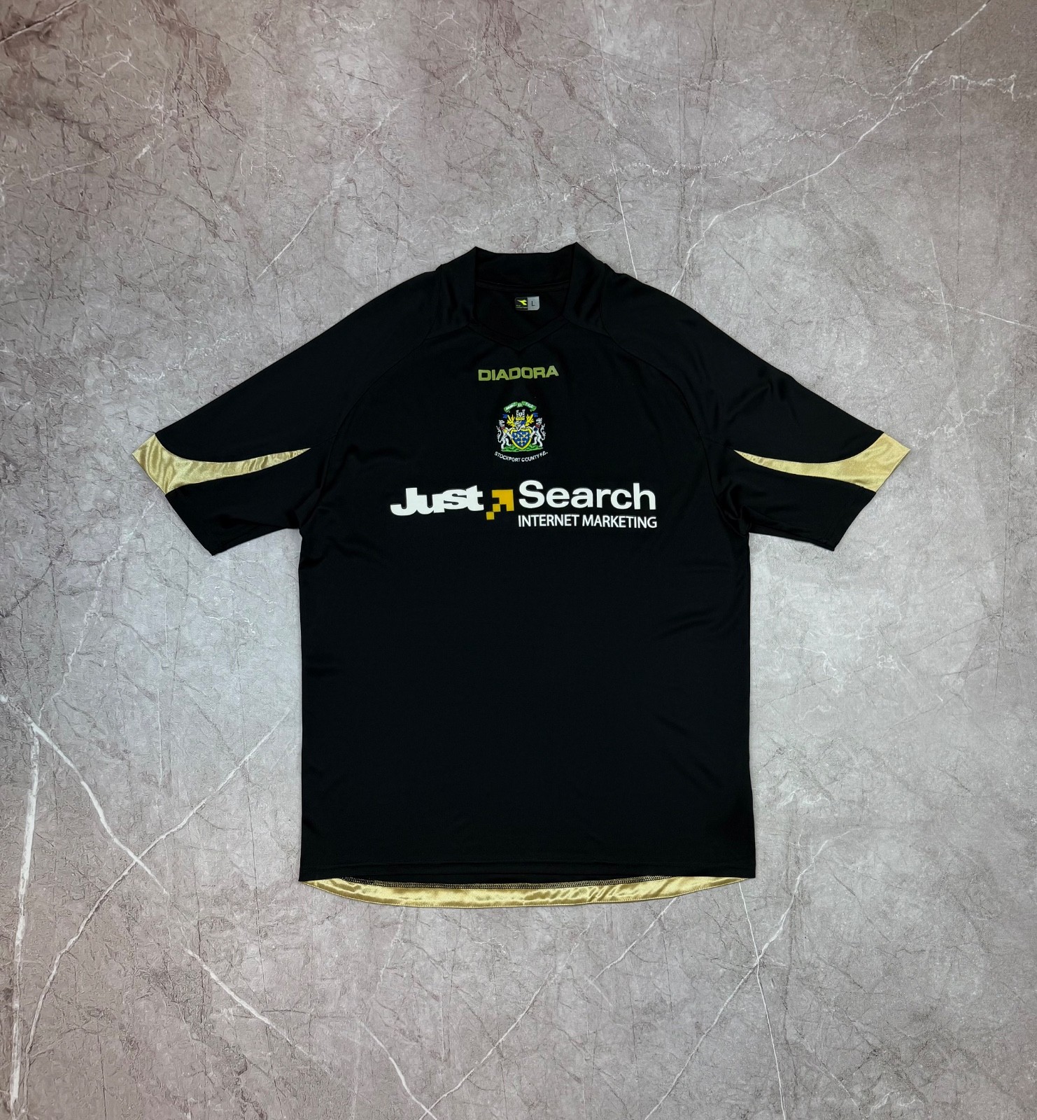 Vintage Stockport County 2008-09 Away Football Shirt Diadora Size L Retro