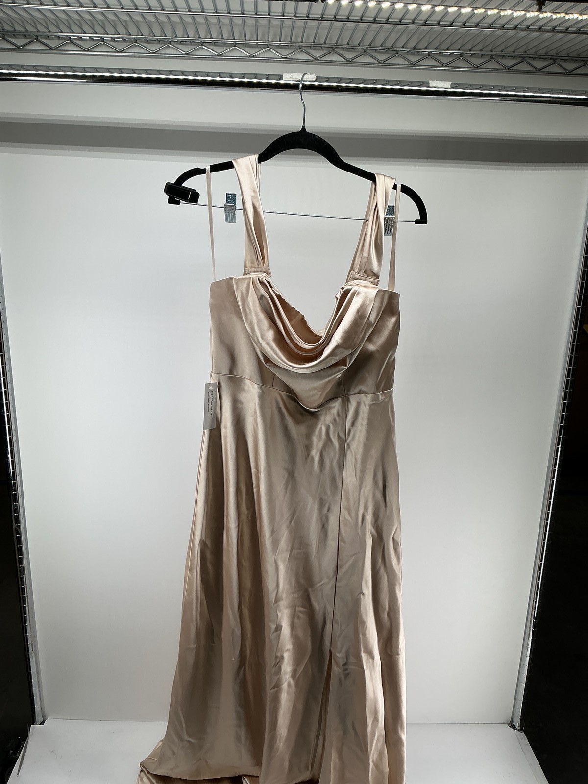 Quince Womens Aurora Stretch Satin Convertible Dress