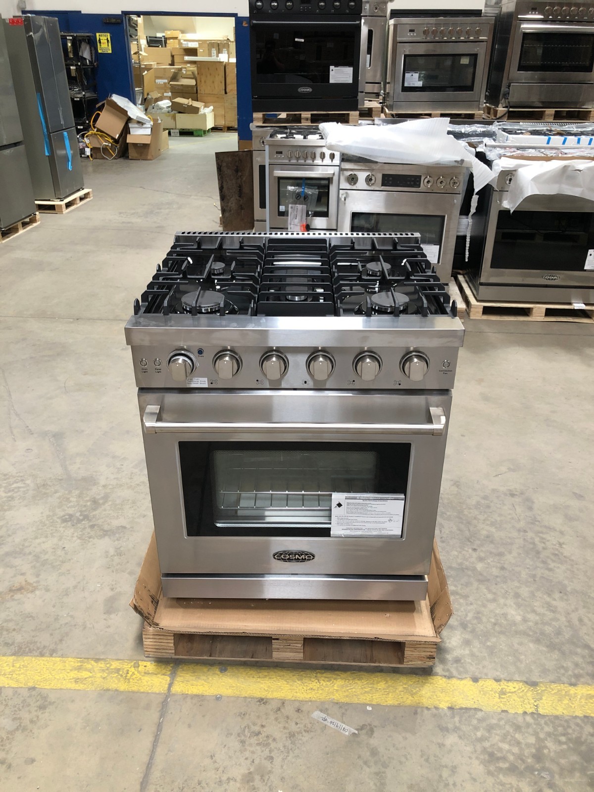 30 in. Gas Range, 5 Burners, Stainless Steel (OPEN BOX, COSMETIC IMPERFECTIONS)