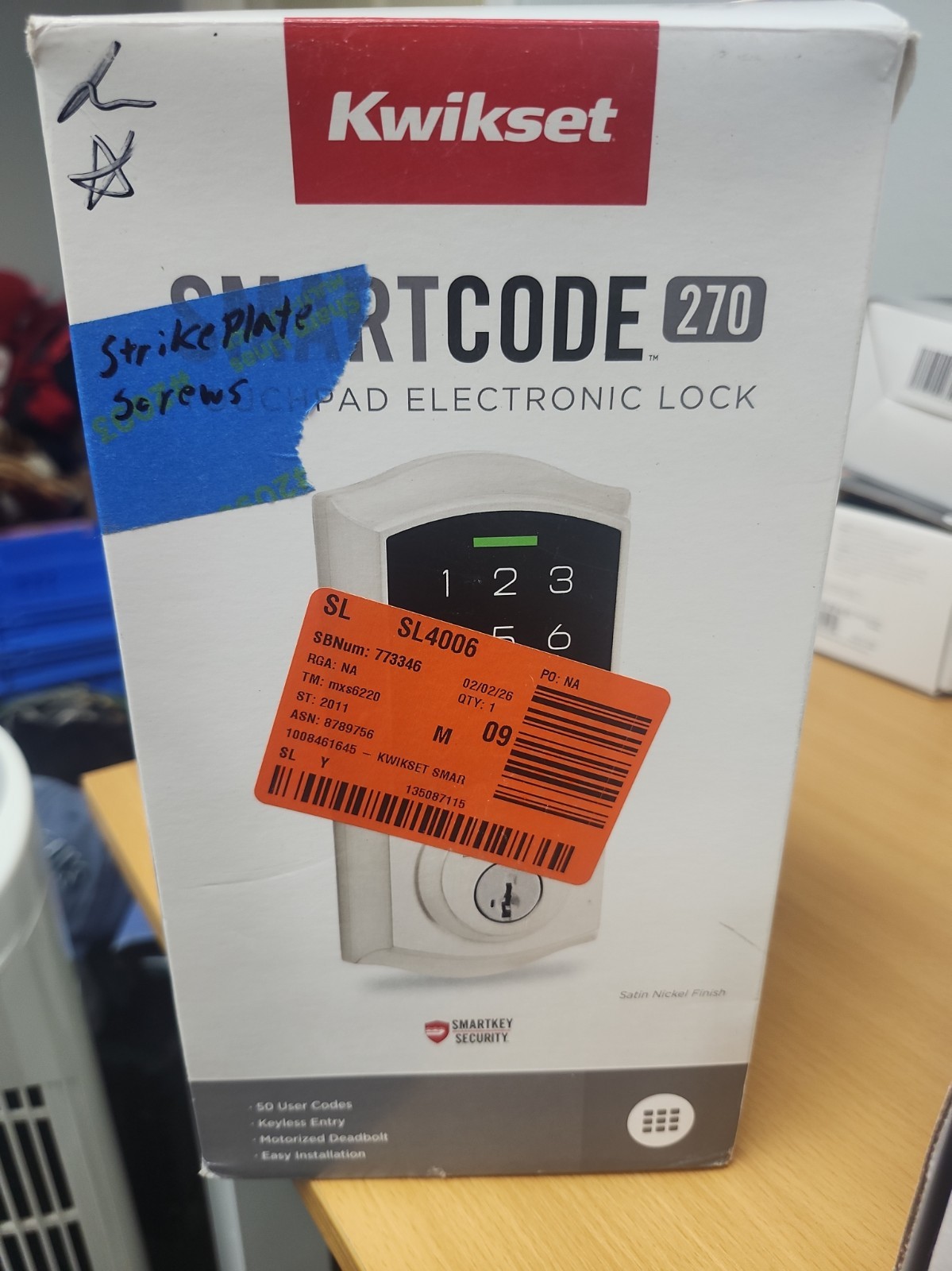 Kwikset SmartCode Electronic Touchpad SmartKey Deadbolt Lock - MISSING KEYS Kwikset SmartCode Electronic Touchpad SmartKey Deadbolt Lock - MISSING KEYS