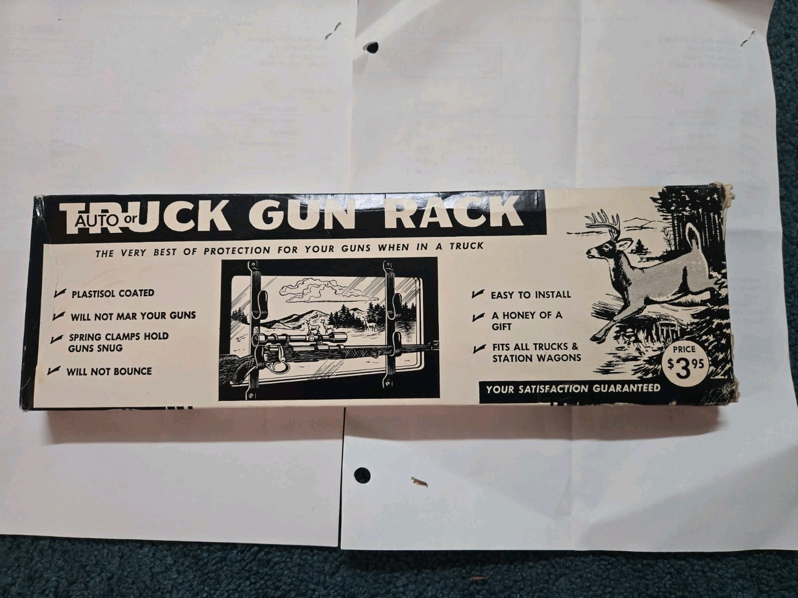 Vintage 1960s San Angelo Die Casting MFG Co Truck Gun Rack No. 60 NOS Unopened Vintage 1960s San Angelo Die Casting MFG Co Truck Gun Rack No. 60 NOS Unopened