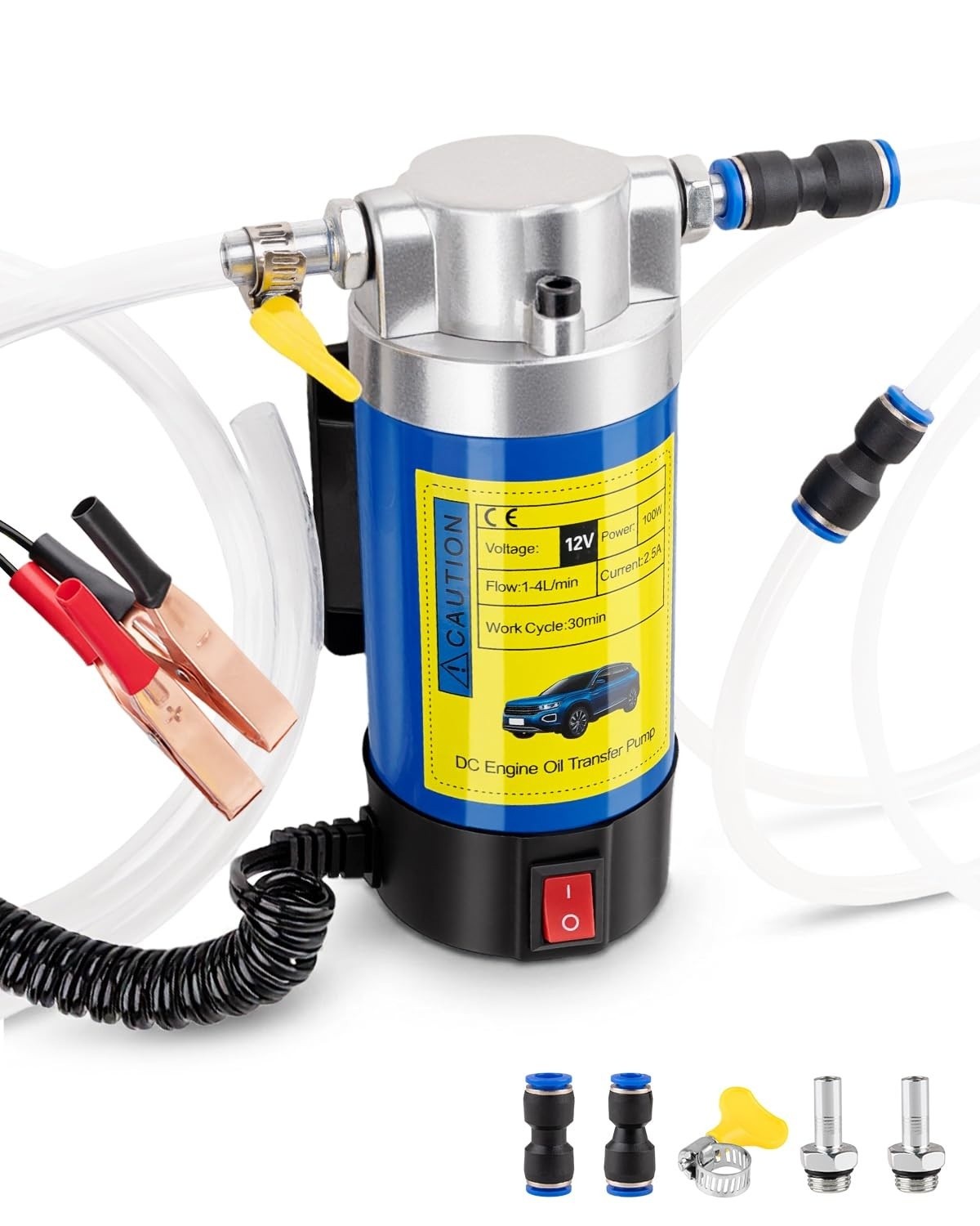 12V Electric Oil Extractor Pump for Engine Oil & Fluid Transfer 100W