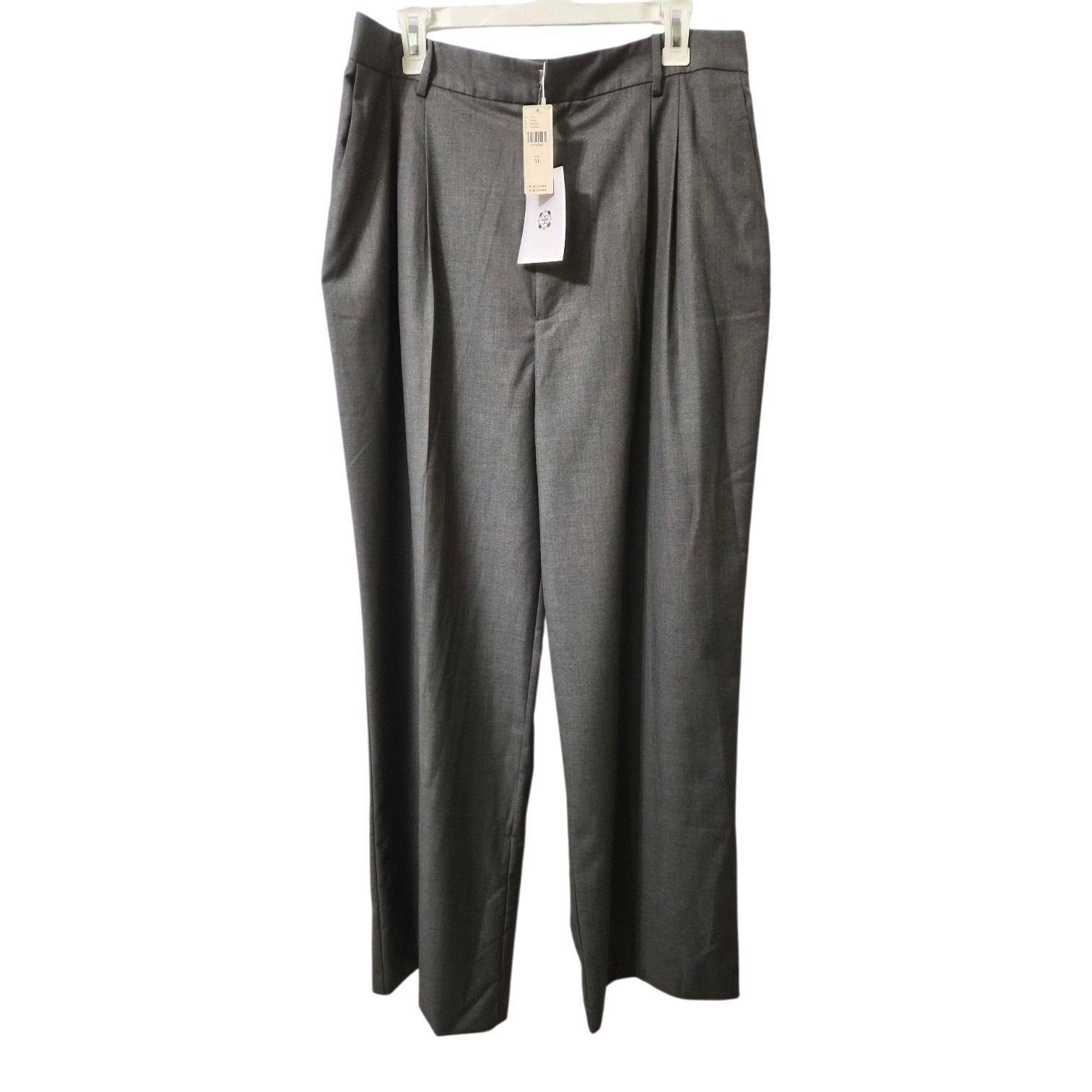 Anthropologie WAYF Women’s Tailored Trousers Gray Pleated Dress Pants XL NWT