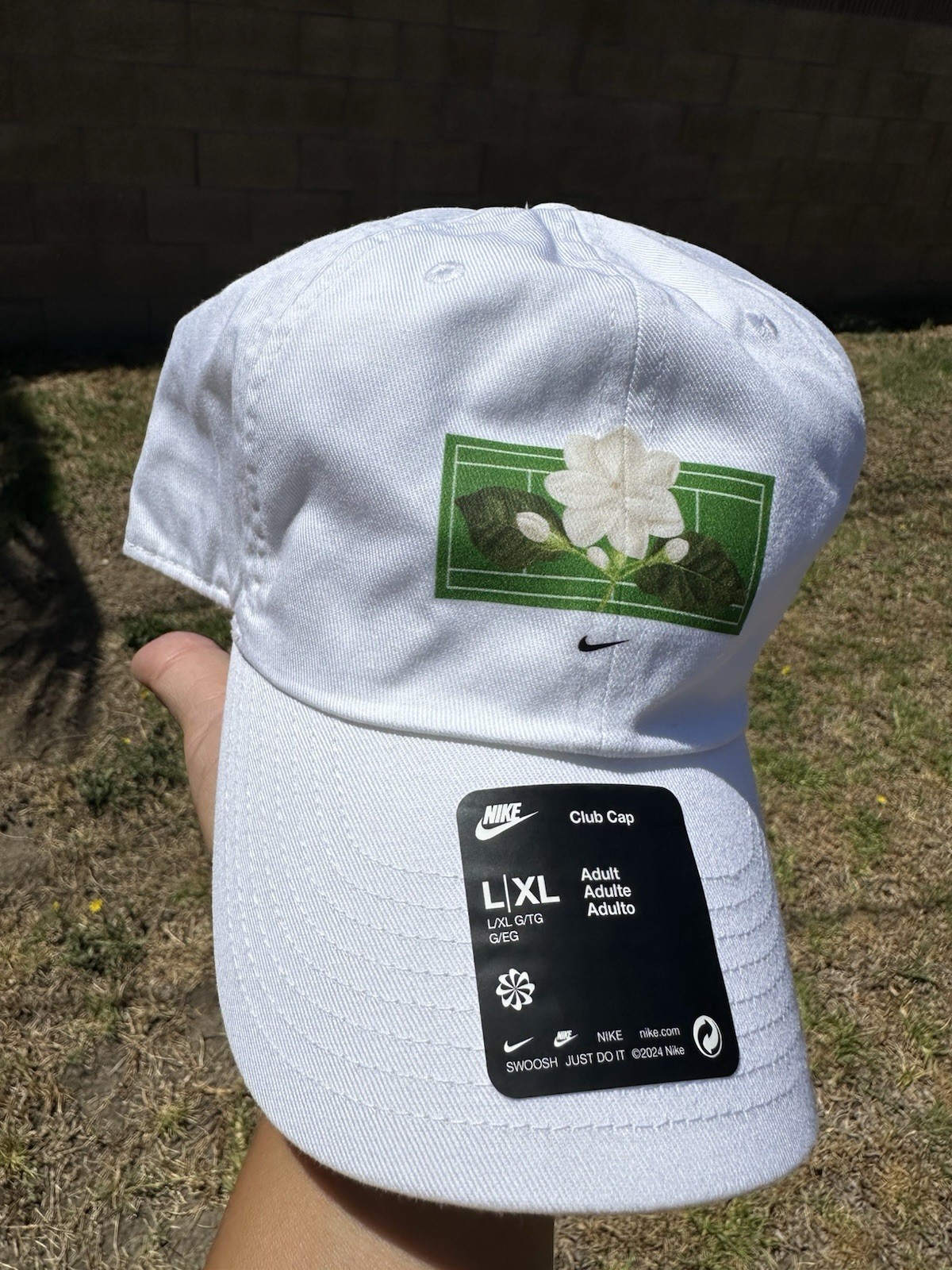 Alexandra Alex Eala Nike Sampaguita WHITE Club Cap Unisex Sz L/XL 🇵🇭 Exclusive