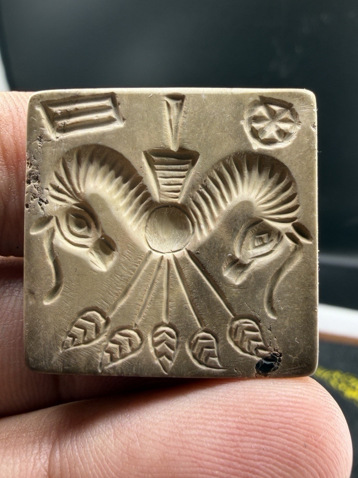 Very Old Rare Ancient Unique Seal Stone Mohenjadaro Stamp Very Old Rare Ancient Unique Seal Stone Mohenjadaro Stamp