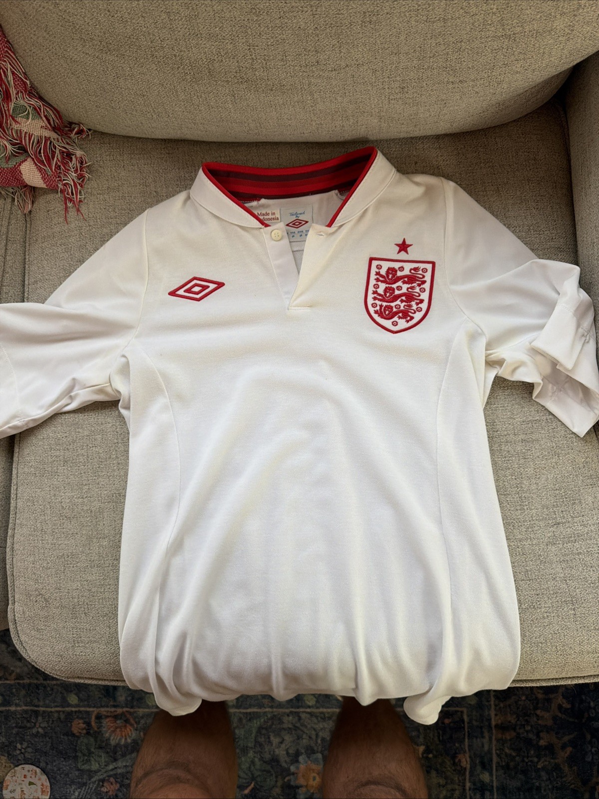 England Umbro Home football shirt 2012 Soccer Jersey size 40