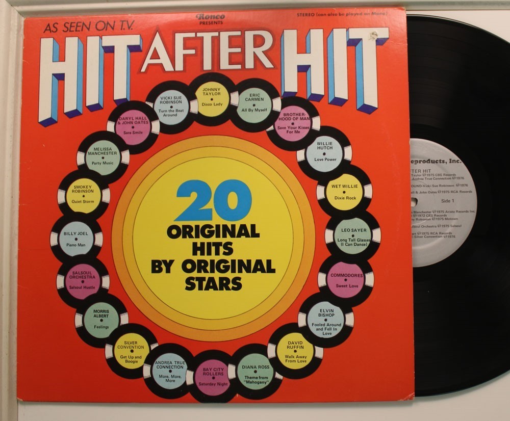 V/A Lp Hit After Hit On Ronco - Vg++ To Nm/ Vg++ V/A Lp Hit After Hit On Ronco - Vg++ To Nm/ Vg++