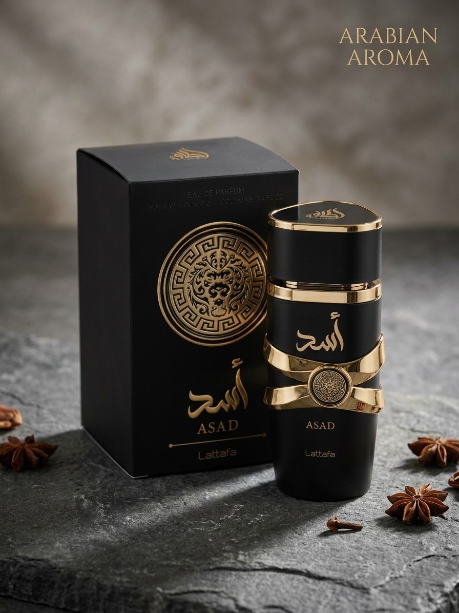 Lattafa Asad Eau De Parfum for Men - 3.4 oz / 100ml Spray - Long-Lasting EDP
