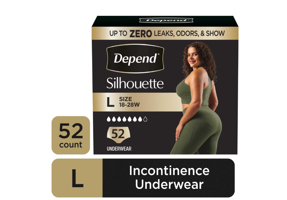 Depend Silhouette Women\'s Bladder Leak Underwear L 52 Count