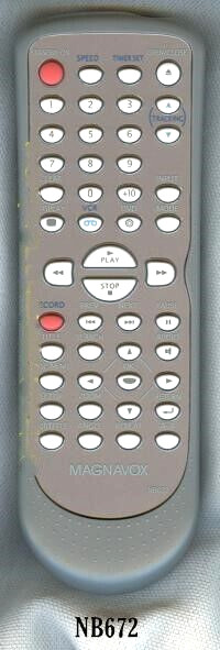 NB672 NEW MAGNAVOX OEM DVD/VCR REMOTE CONTROL PN: NB672UD