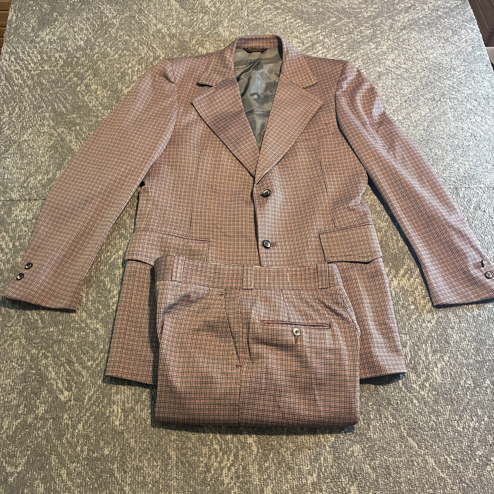 Vintage Brookfield 2pc Suit 42R Jacket 30x29 Pants Houndstooth Union Made Vintage Brookfield 2pc Suit 42R Jacket 30x29 Pants Houndstooth Union Made