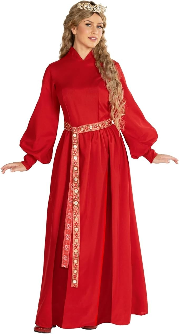 Women`s Buttercup Costume Red Princess Bride Peasant Dress Halloween  S - 3XL